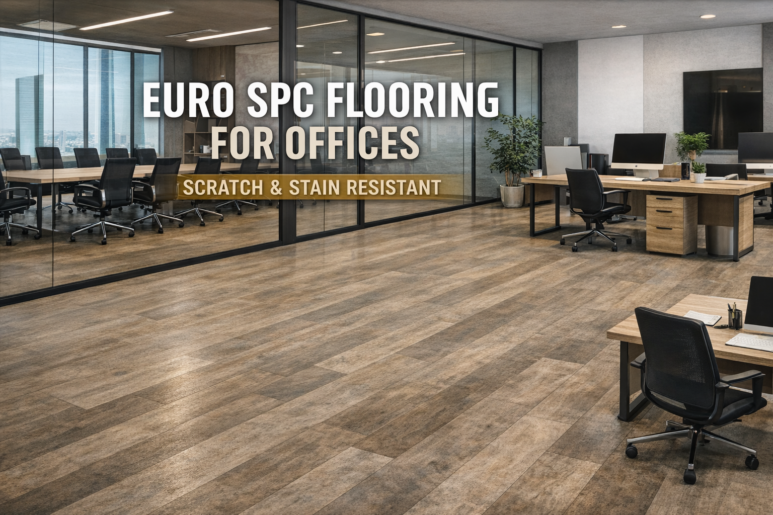 Euro SPC Flooring for Offices – Scratch & Stain Resistant